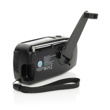 Logo trade promotional gifts picture of: RescueWave RCS recycled plastic emergency radio