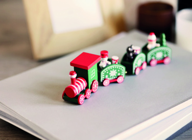 Logo trade promotional product photo of: Wooden Christmas train