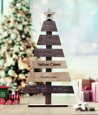 Logo trade promotional giveaway photo of: Wooden Christmas tree