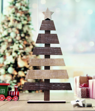 Logo trade promotional giveaway photo of: Wooden Christmas tree