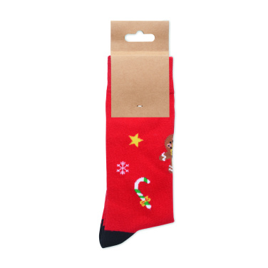 Logo trade corporate gifts image of: Pair of Christmas socks M