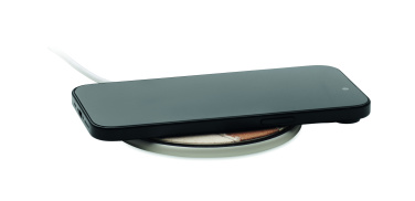 Logo trade business gifts image of: Cork wireless charger 15W