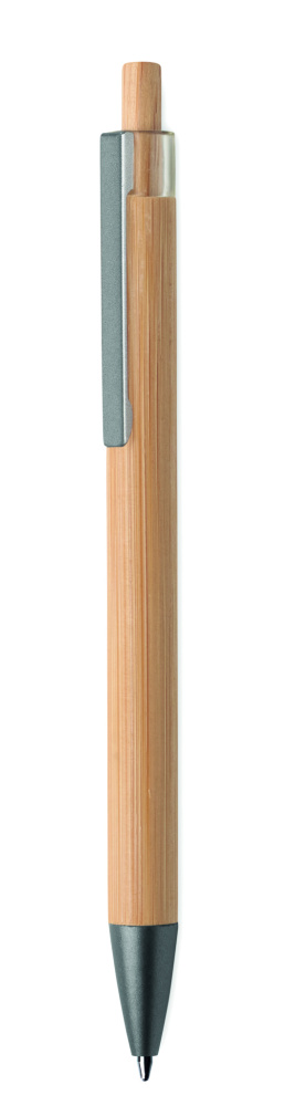 Logotrade promotional merchandise picture of: Push button bamboo pen
