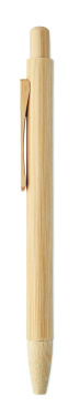 Logo trade promotional products image of: Bamboo automatic ball pen