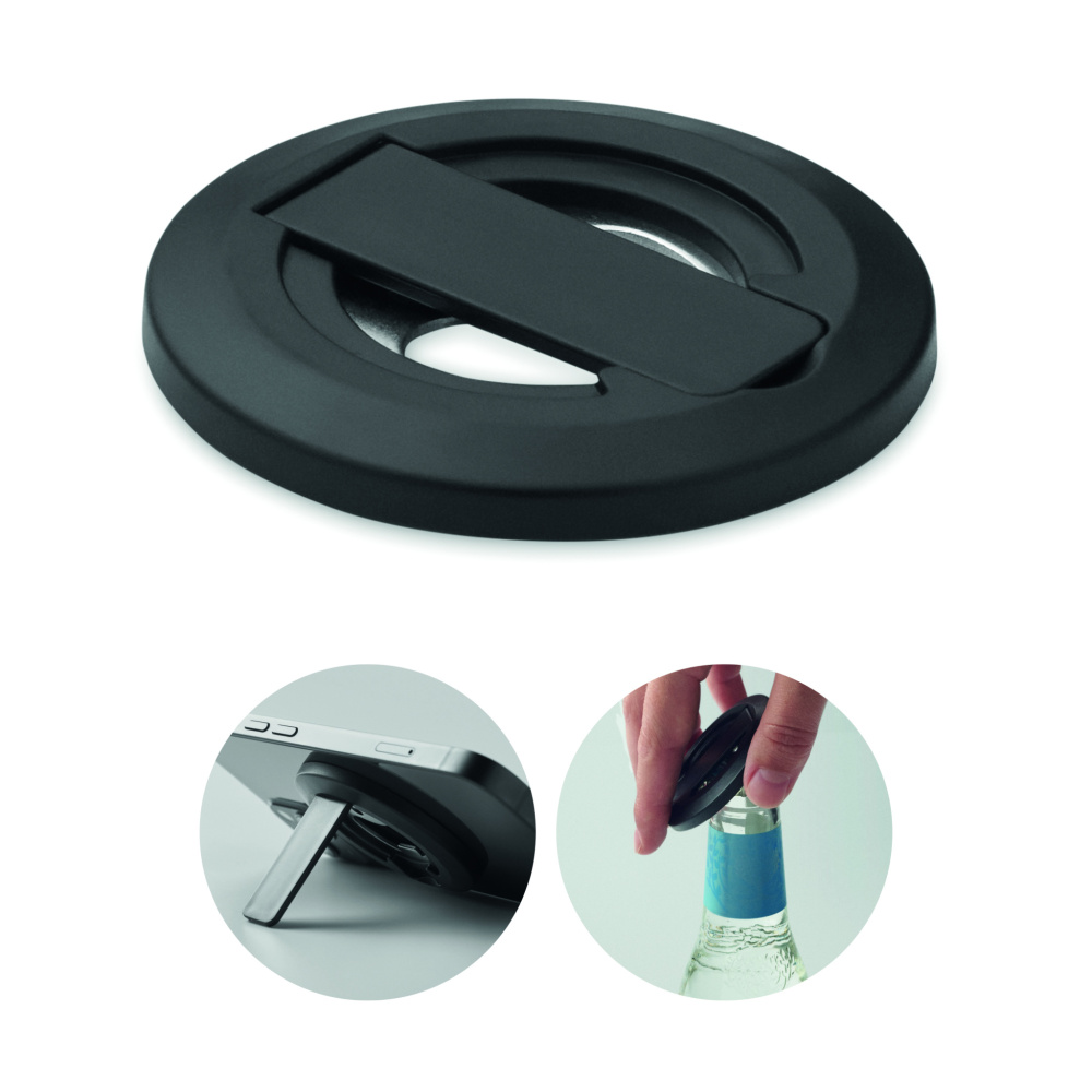 Logo trade advertising products image of: Phone holder and bottle opener