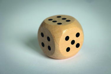 Logotrade promotional product picture of: Schima wooden dice 3cm dia
