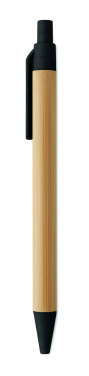 Logo trade promotional items picture of: Push button ball pen in bamboo