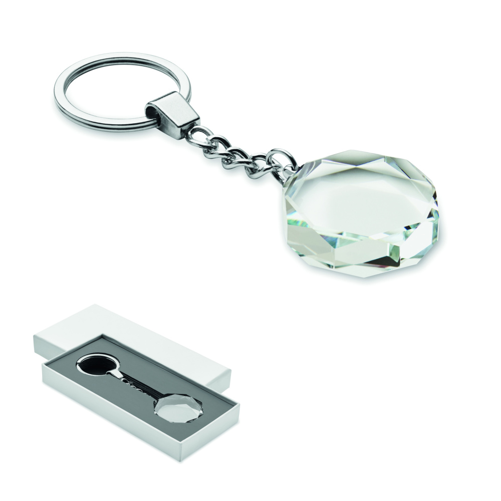 Logotrade corporate gifts photo of: Glass round award key ring