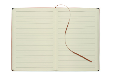 Logo trade promotional giveaway photo of: A5 notebook in smokey PU