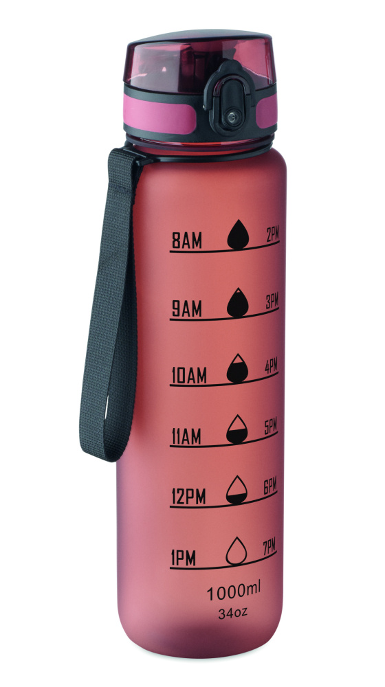 Logo trade promotional gifts image of: Sports water bottle RPET 1L