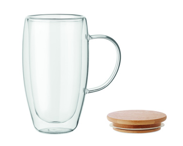 Logo trade promotional merchandise photo of: Double wall glass mug 450ml