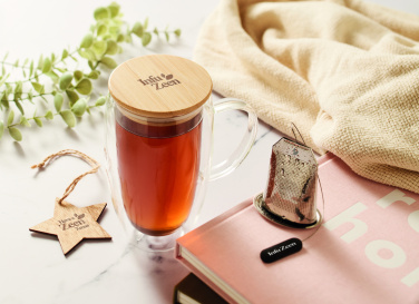 Logo trade promotional gifts image of: Double wall glass mug 450ml