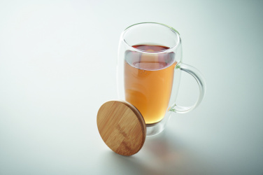 Logotrade corporate gift picture of: Double wall glass mug 450ml