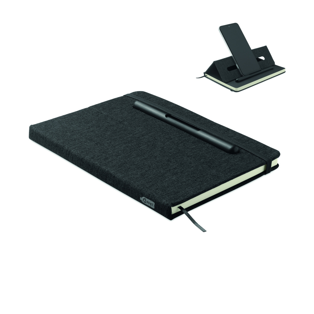 Logotrade corporate gift picture of: A5 notebook with phone holder