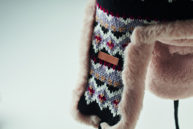 Logotrade business gift image of: Knitted beanie with ear flap