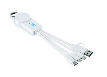 Logo trade promotional merchandise picture of: 2 in 1 charging cable type-C