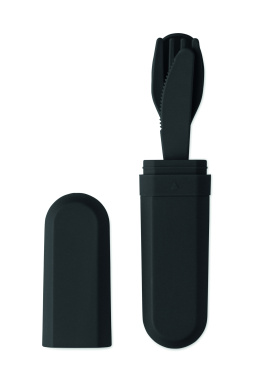 Logotrade corporate gift image of: Cutlery set and case in PLA