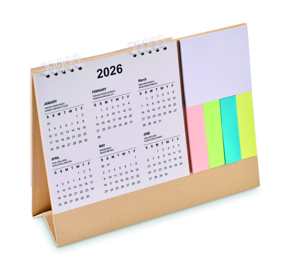 Logotrade promotional giveaway picture of: Desk calendar with memo pad