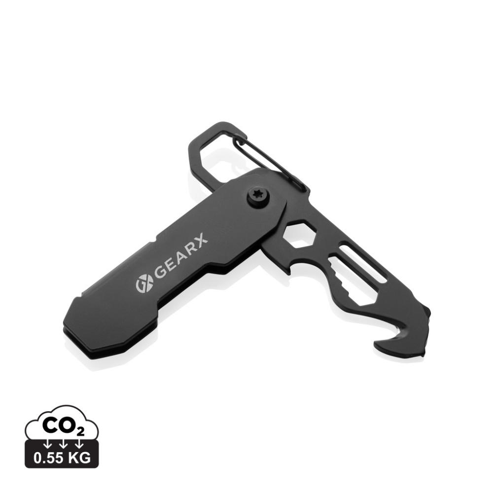 Logotrade advertising products photo of: Gear X foldable EDC tool with carabiner and parcel cutter
