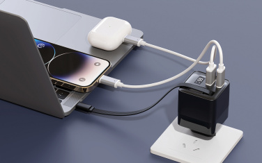 Logotrade promotional giveaway image of: Urban Vitamin Mendocino 65W GaN charger retractable cable