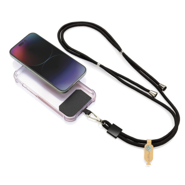 Logo trade promotional items picture of: CarryLoop RCS recycled PET adjustable phone holder lanyard