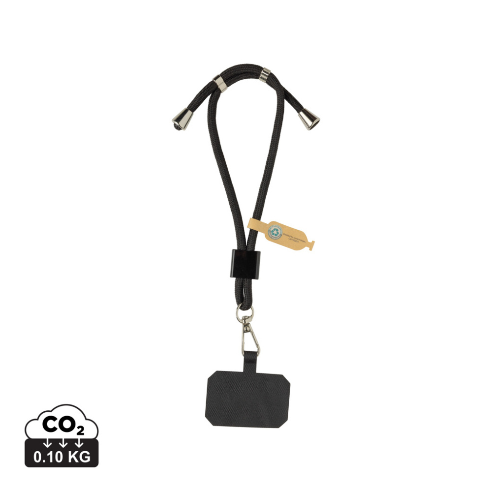 Logo trade advertising product photo of: CarryLoop RCS recycled PET adjustable phone holder wristlet