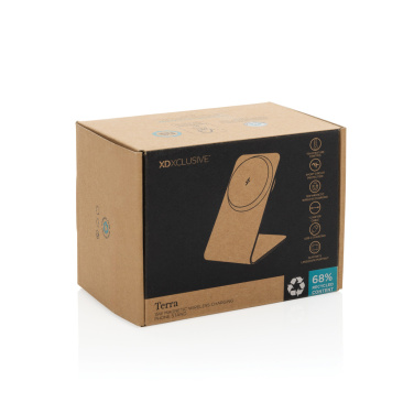 Logo trade advertising products image of: Terra aluminium 15W magnetic wireless charging phone stand