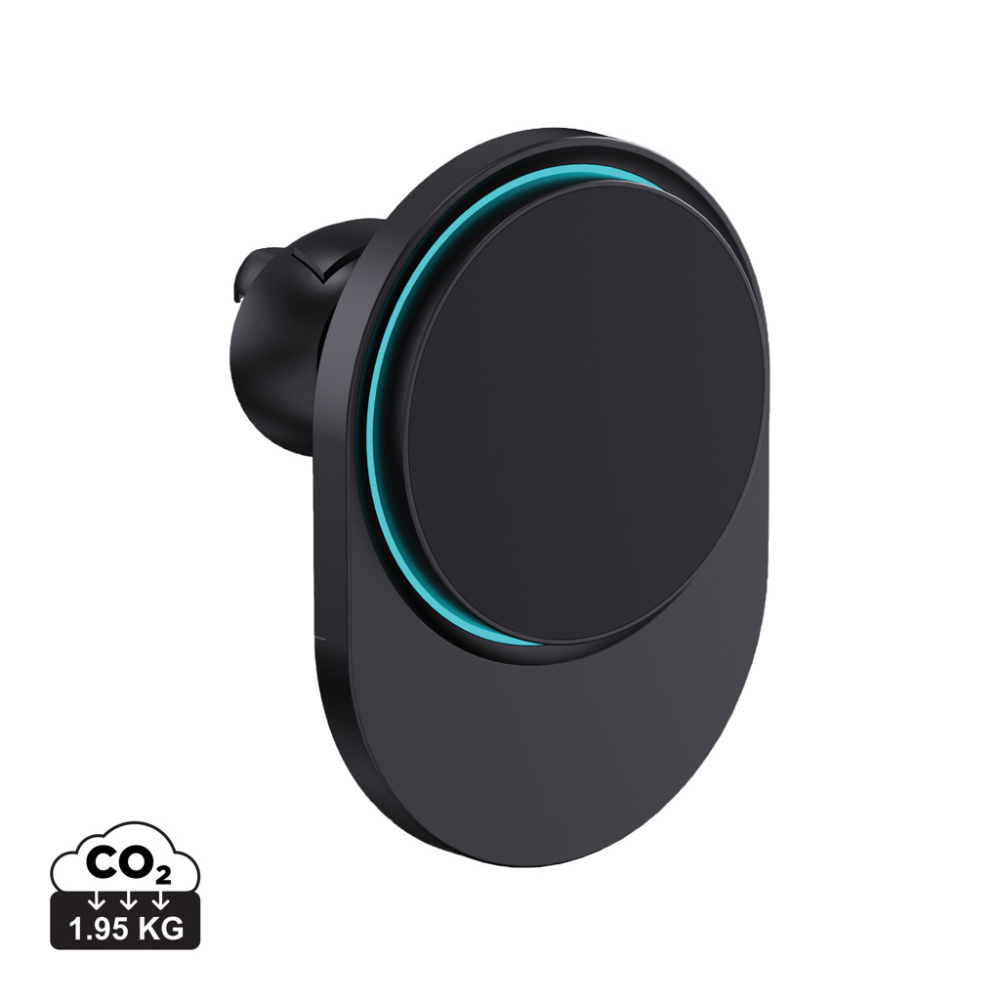 Logotrade corporate gift image of: PowerCruze RCS rplastic 15W magnetic charging car holder