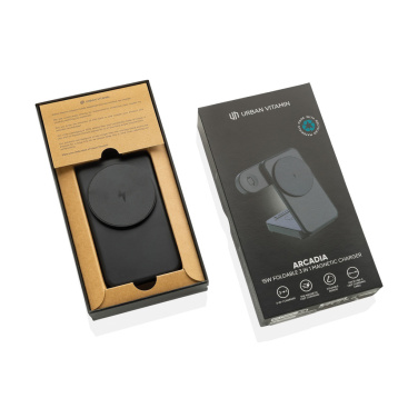 Logo trade promotional items picture of: Urban Vitamin Arcadia RCS rplastic 15W 3in1 magnetic charger