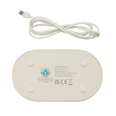 Logo trade corporate gift photo of: LumaRise RCS reycled plastic white noise alarm clock