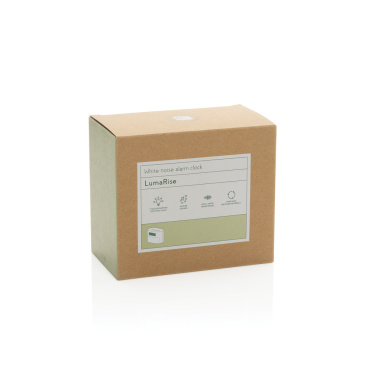 Logo trade promotional products picture of: LumaRise RCS reycled plastic white noise alarm clock