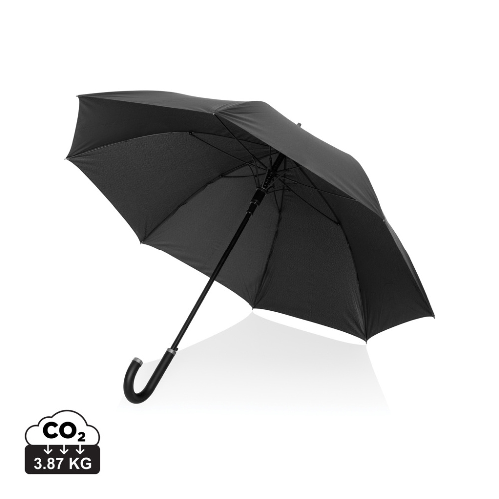 Logo trade promotional gift photo of: Swiss Peak Vero Aware™ RPET 25” umbrella w luxe handle