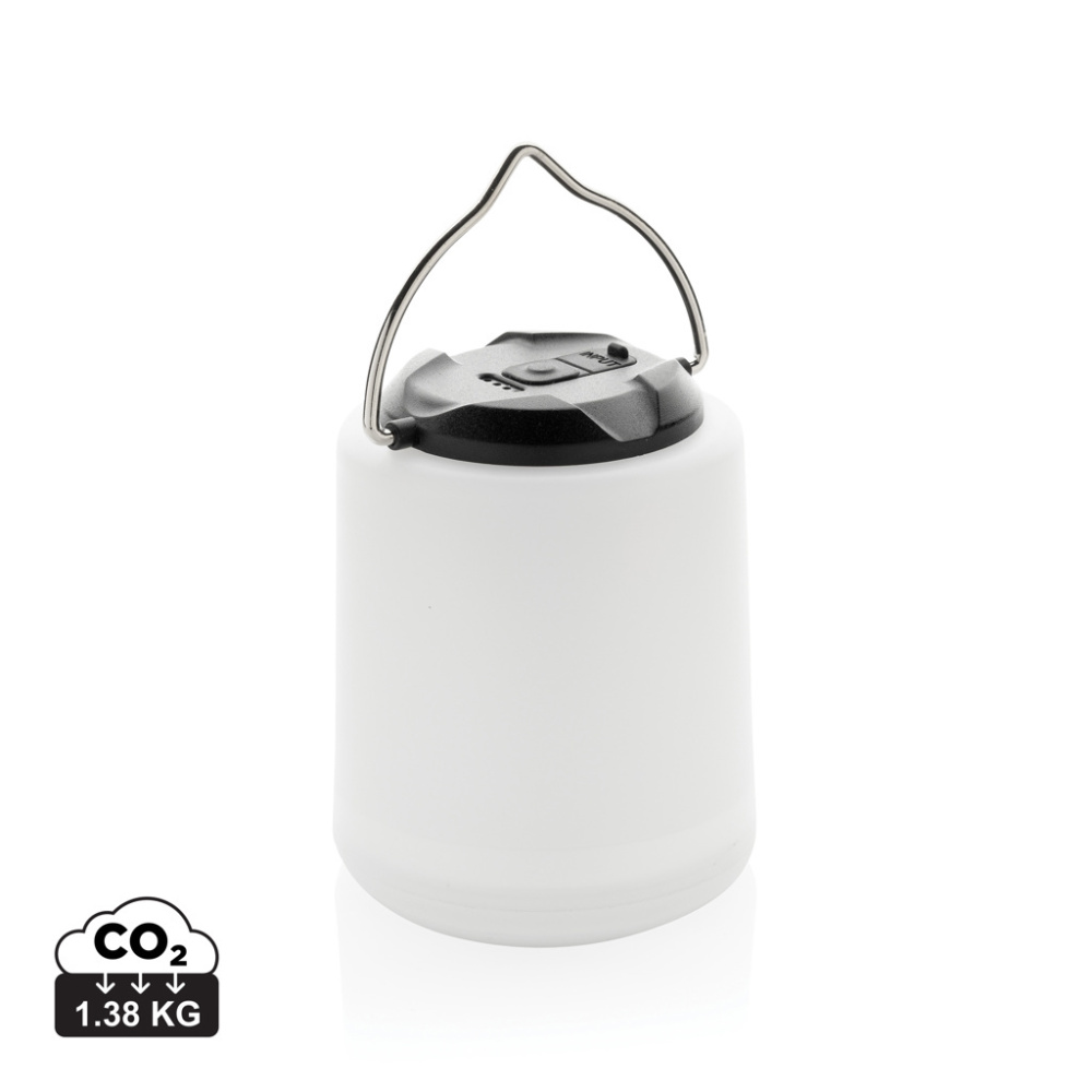 Logotrade business gift image of: Limio RCS recycled plastic portable re-chargeable table lamp