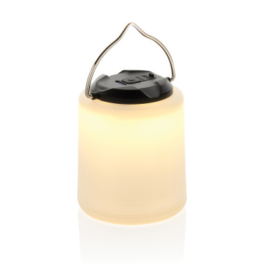 Logo trade promotional merchandise image of: Limio RCS recycled plastic portable re-chargeable table lamp