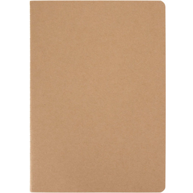 Logo trade promotional giveaways image of: Slyk A5 kraft cahier notebook with ruled pages
