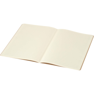 Logo trade promotional gifts picture of: Slyk A5 kraft cahier notebook with ruled pages