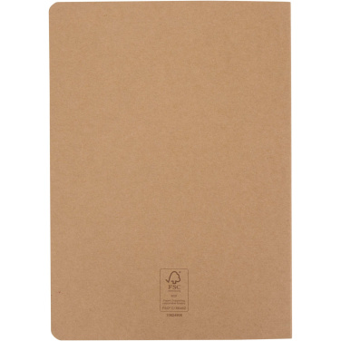 Logo trade corporate gifts image of: Slyk A5 kraft cahier notebook with dotted pages