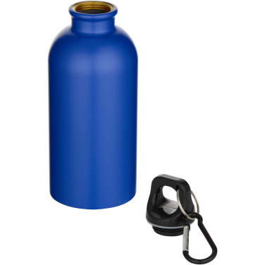 Logotrade promotional merchandise image of: Oregon 400 ml matte RCS recycled single wall stainless steel water bottle with carabiner