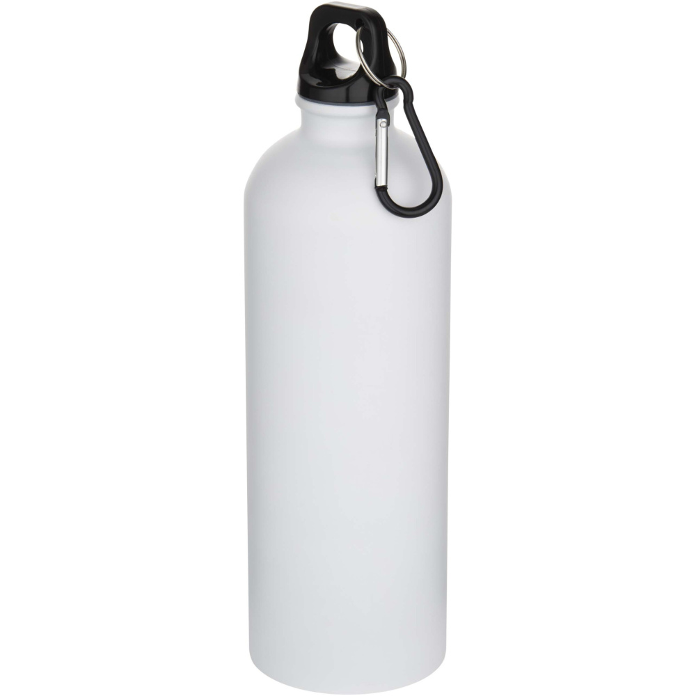 Logotrade corporate gift image of: Oregon 750 ml matte RCS recycled single wall stainless steel water bottle with carabiner
