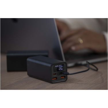 Logo trade business gifts image of: Acamar 20.000 mAh 70W recycled aluminium laptop power bank