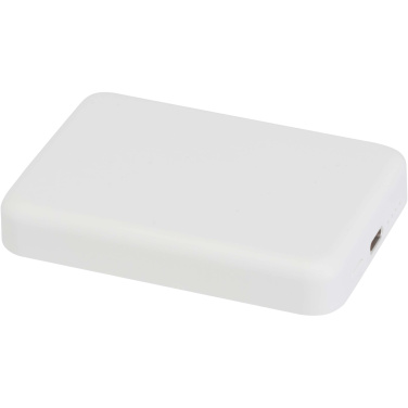 Logo trade advertising products image of: Acrab 5000 mAh 15W magnetic wireless power bank with 20W PD - made from recycled plastic