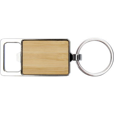 Logotrade promotional items photo of: Snapper bamboo keychain with bottle opener