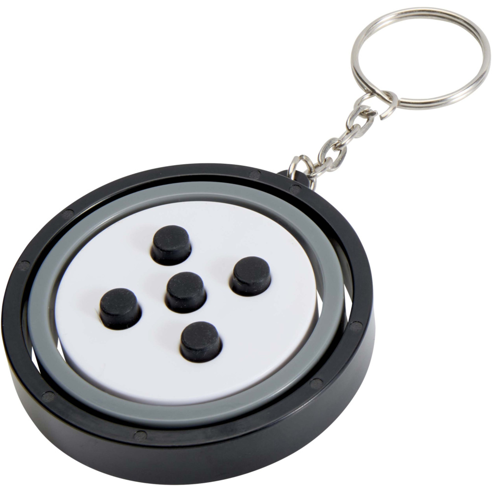 Logo trade business gift photo of: Spinx recycled plastic gyroscope fidget keychain