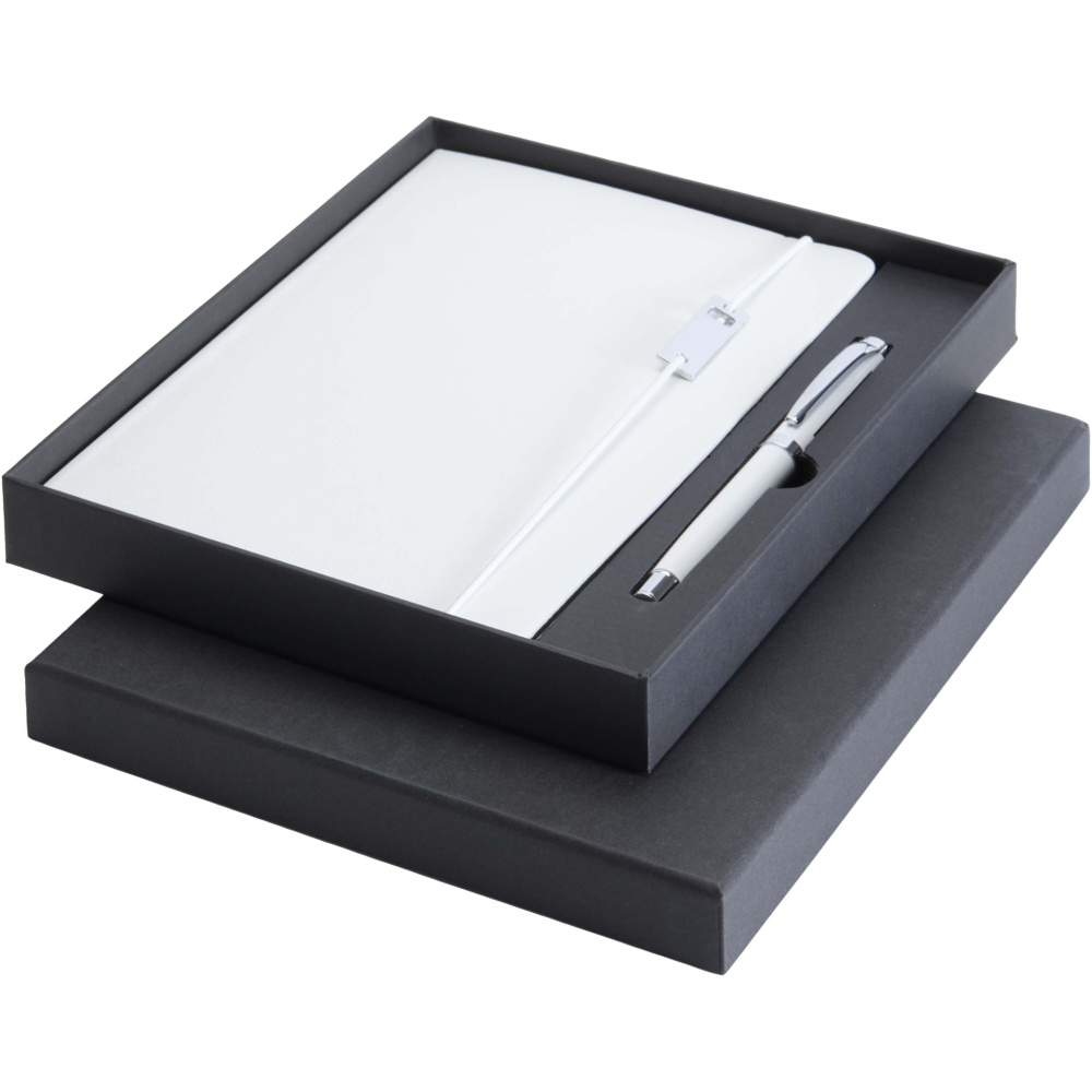 Logo trade promotional gift photo of: Legato Elegance A5 hard cover notebook and rollerball pen set