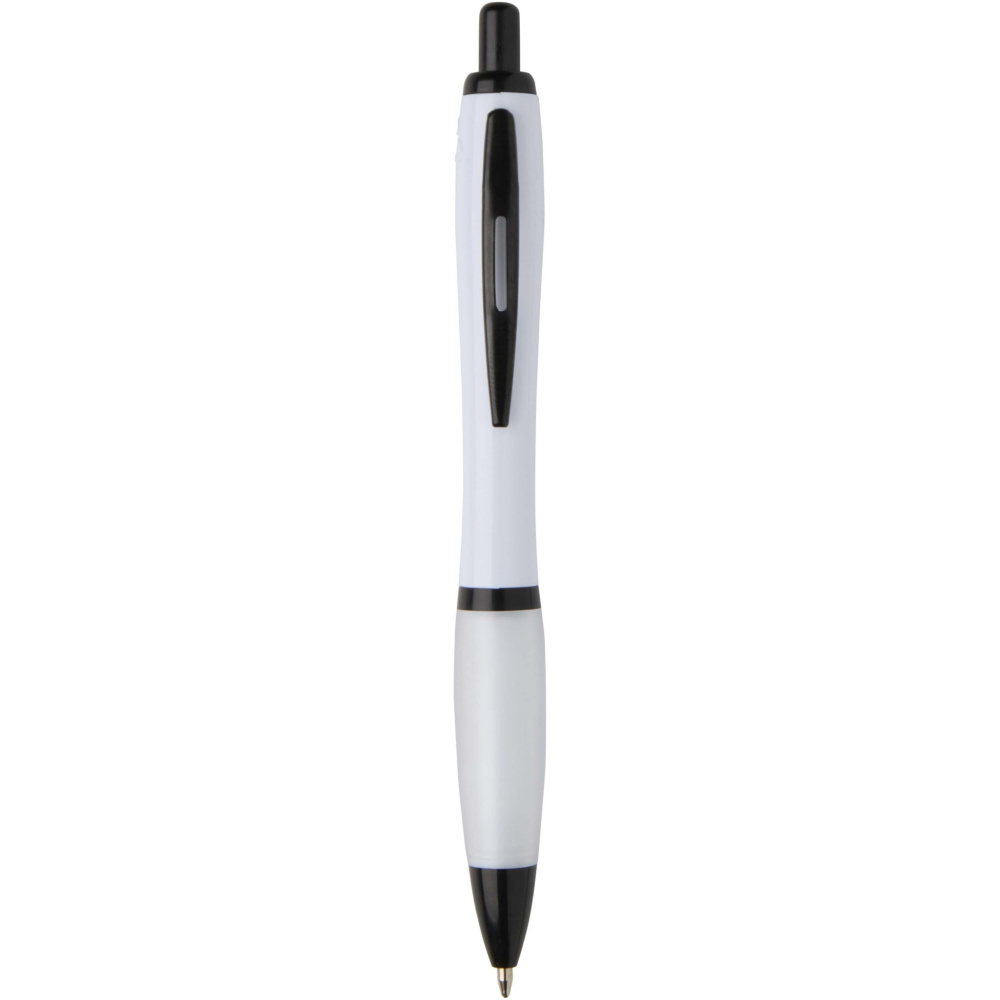 Logotrade promotional merchandise photo of: Nash recycled plastic ballpoint pen with black trims (black ink)