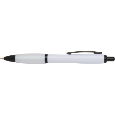 Logotrade business gift image of: Nash recycled plastic ballpoint pen with black trims (black ink)