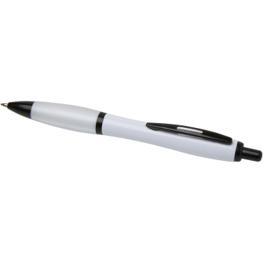 Logotrade promotional merchandise photo of: Nash recycled plastic ballpoint pen with black trims (black ink)