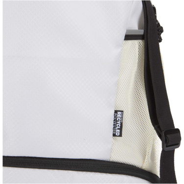 Logo trade business gifts image of: Nomad GRS recycled sports drawstring bag with bottom compartment 18L