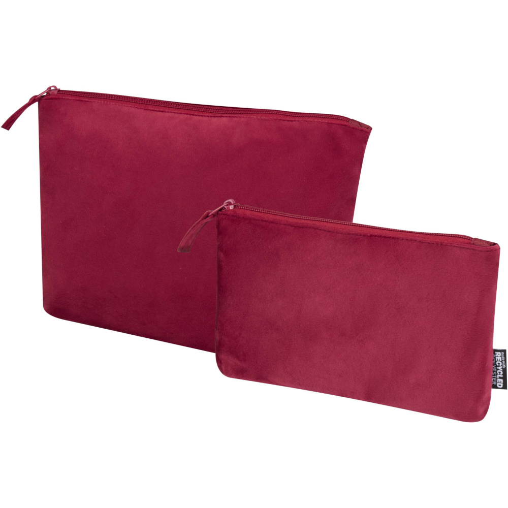Logotrade corporate gift picture of: Swift GRS recycled velvet toiletry bag set