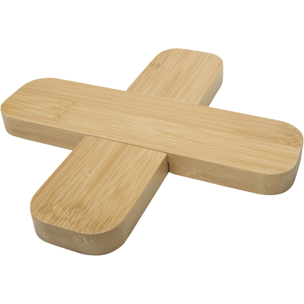 Logotrade promotional item image of: Croc bamboo trivet - large